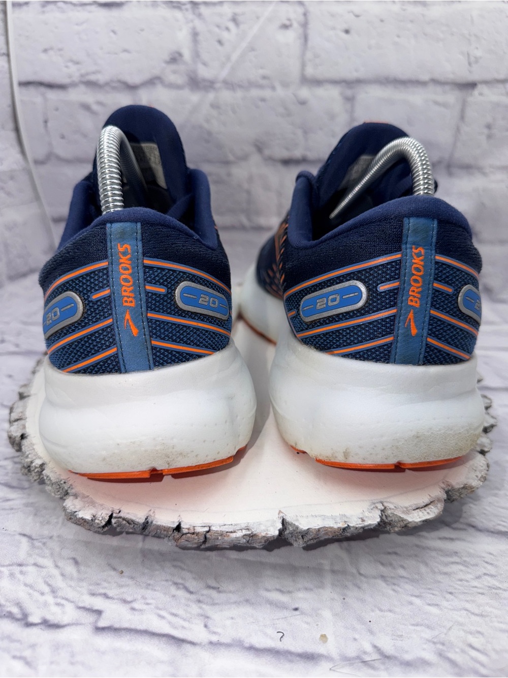 Brooks Glycerin 20 Mens Size 9 Blue Orange Athletic Running Shoes Sneakers - Picture 5 of 11